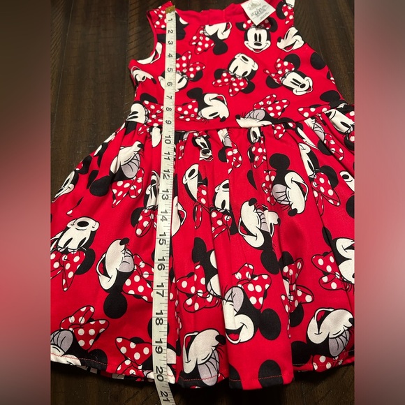 Disney Minnie Mouse Dress Red/Black/White  Size 3 - Picture 6 of 7
